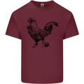 Rooster Camera Photography Photographer Mens Cotton T-Shirt Tee Top Maroon