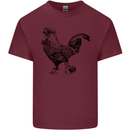 Rooster Camera Photography Photographer Mens Cotton T-Shirt Tee Top Maroon