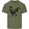 Rooster Camera Photography Photographer Mens Cotton T-Shirt Tee Top Military Green