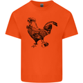 Rooster Camera Photography Photographer Mens Cotton T-Shirt Tee Top Orange