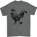 Rooster Camera Photography Photographer Mens T-Shirt Cotton Gildan Charcoal