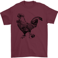 Rooster Camera Photography Photographer Mens T-Shirt Cotton Gildan Maroon