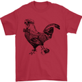 Rooster Camera Photography Photographer Mens T-Shirt Cotton Gildan Red
