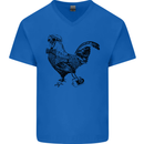 Rooster Camera Photography Photographer Mens V-Neck Cotton T-Shirt Royal Blue