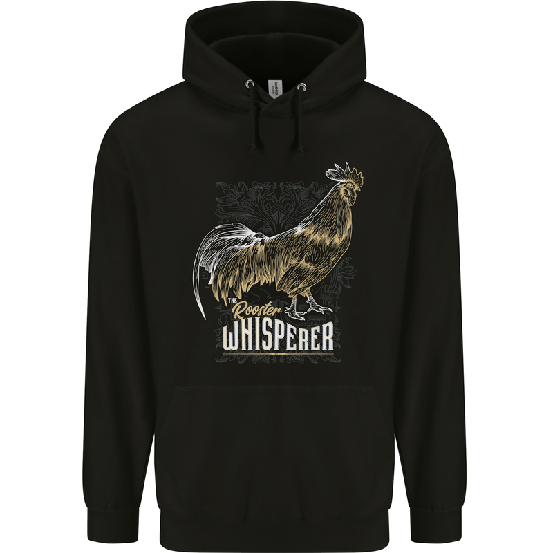 Rooster Whisperer Farmer Farming Chicken Childrens Kids Hoodie Black