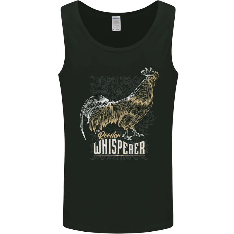 Rooster Whisperer Farmer Farming Chicken Mens Vest Tank Top Black