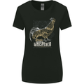 Rooster Whisperer Farmer Farming Chicken Womens Wider Cut T-Shirt Black