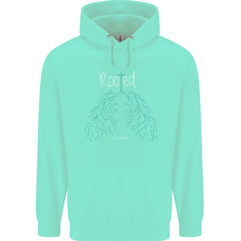 Rooted Christ Christian Catholic Religion Childrens Kids Hoodie Peppermint