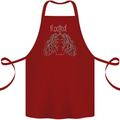 Rooted Christ Christian Catholic Religion Cotton Apron 100% Organic Maroon