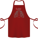 Rooted Christ Christian Catholic Religion Cotton Apron 100% Organic Maroon