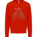 Rooted Christ Christian Catholic Religion Kids Sweatshirt Jumper Bright Red