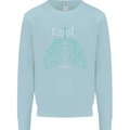 Rooted Christ Christian Catholic Religion Kids Sweatshirt Jumper Light Blue
