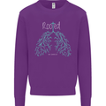 Rooted Christ Christian Catholic Religion Kids Sweatshirt Jumper Purple