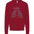 Rooted Christ Christian Catholic Religion Kids Sweatshirt Jumper Red