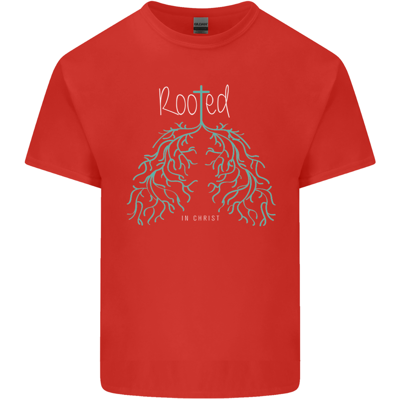Rooted Christ Christian Catholic Religion Kids T-Shirt Childrens Red