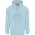 Rooted Christ Christian Catholic Religion Mens 80% Cotton Hoodie Light Blue
