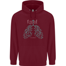 Rooted Christ Christian Catholic Religion Mens 80% Cotton Hoodie Maroon