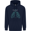 Rooted Christ Christian Catholic Religion Mens 80% Cotton Hoodie Navy Blue