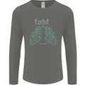 Rooted Christ Christian Catholic Religion Mens Long Sleeve T-Shirt Charcoal