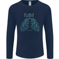 Rooted Christ Christian Catholic Religion Mens Long Sleeve T-Shirt Navy Blue