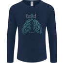 Rooted Christ Christian Catholic Religion Mens Long Sleeve T-Shirt Navy Blue