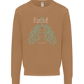 Rooted Christ Christian Catholic Religion Mens Sweatshirt Jumper Caramel Latte