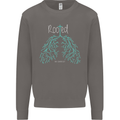 Rooted Christ Christian Catholic Religion Mens Sweatshirt Jumper Charcoal
