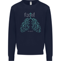 Rooted Christ Christian Catholic Religion Mens Sweatshirt Jumper Navy Blue