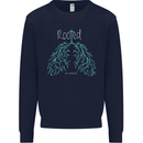 Rooted Christ Christian Catholic Religion Mens Sweatshirt Jumper Navy Blue