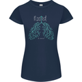 Rooted Christ Christian Catholic Religion Womens Petite Cut T-Shirt Navy Blue