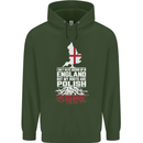 Roots In Poland Polish Polska Flag Orzel Childrens Kids Hoodie Forest Green