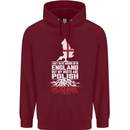 Roots In Poland Polish Polska Flag Orzel Childrens Kids Hoodie Maroon