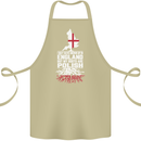 Roots In Poland Polish Polska Flag Orzel Cotton Apron 100% Organic Khaki