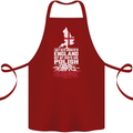 Roots In Poland Polish Polska Flag Orzel Cotton Apron 100% Organic Maroon