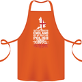 Roots In Poland Polish Polska Flag Orzel Cotton Apron 100% Organic Orange