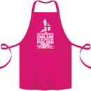 Roots In Poland Polish Polska Flag Orzel Cotton Apron 100% Organic Pink
