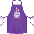 Roots In Poland Polish Polska Flag Orzel Cotton Apron 100% Organic Purple