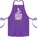 Roots In Poland Polish Polska Flag Orzel Cotton Apron 100% Organic Purple