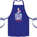 Roots In Poland Polish Polska Flag Orzel Cotton Apron 100% Organic Royal Blue