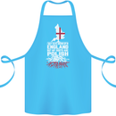Roots In Poland Polish Polska Flag Orzel Cotton Apron 100% Organic Turquoise
