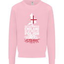 Roots In Poland Polish Polska Flag Orzel Kids Sweatshirt Jumper Light Pink