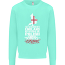 Roots In Poland Polish Polska Flag Orzel Kids Sweatshirt Jumper Peppermint