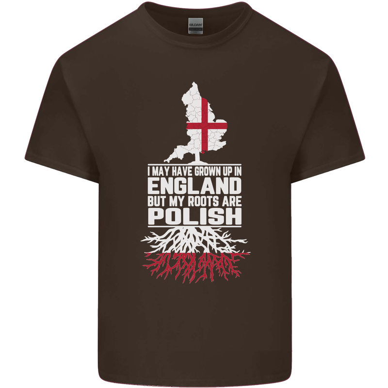 Roots In Poland Polish Polska Flag Orzel Kids T-Shirt Childrens Chocolate