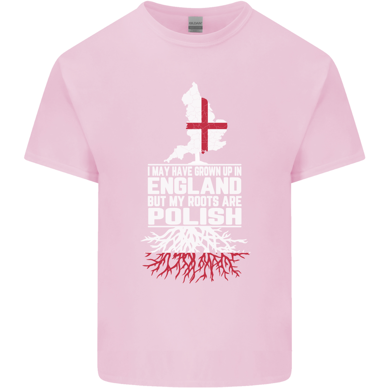 Roots In Poland Polish Polska Flag Orzel Kids T-Shirt Childrens Light Pink
