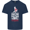 Roots In Poland Polish Polska Flag Orzel Kids T-Shirt Childrens Navy Blue
