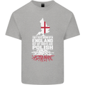 Roots In Poland Polish Polska Flag Orzel Kids T-Shirt Childrens Sports Grey