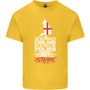 Roots In Poland Polish Polska Flag Orzel Kids T-Shirt Childrens Yellow