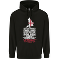 Roots In Poland Polish Polska Flag Orzel Mens 80% Cotton Hoodie Black