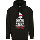 Roots In Poland Polish Polska Flag Orzel Mens 80% Cotton Hoodie Black
