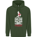 Roots In Poland Polish Polska Flag Orzel Mens 80% Cotton Hoodie Forest Green